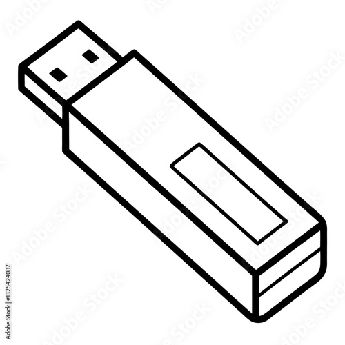 vector illustration of a usb flash drive