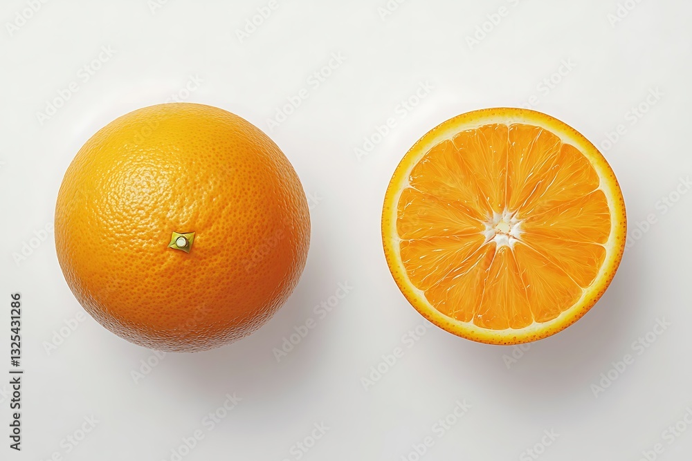 Fototapeta premium orange on a white background