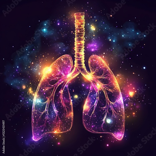 illustration of human lungs 