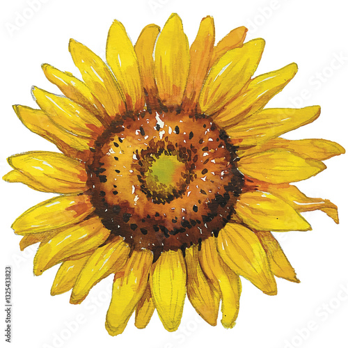 sunflower isolated on white