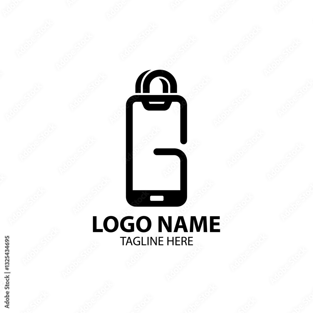 letter G Bag Phone logo design vector letter G Bag Phone logo design vector