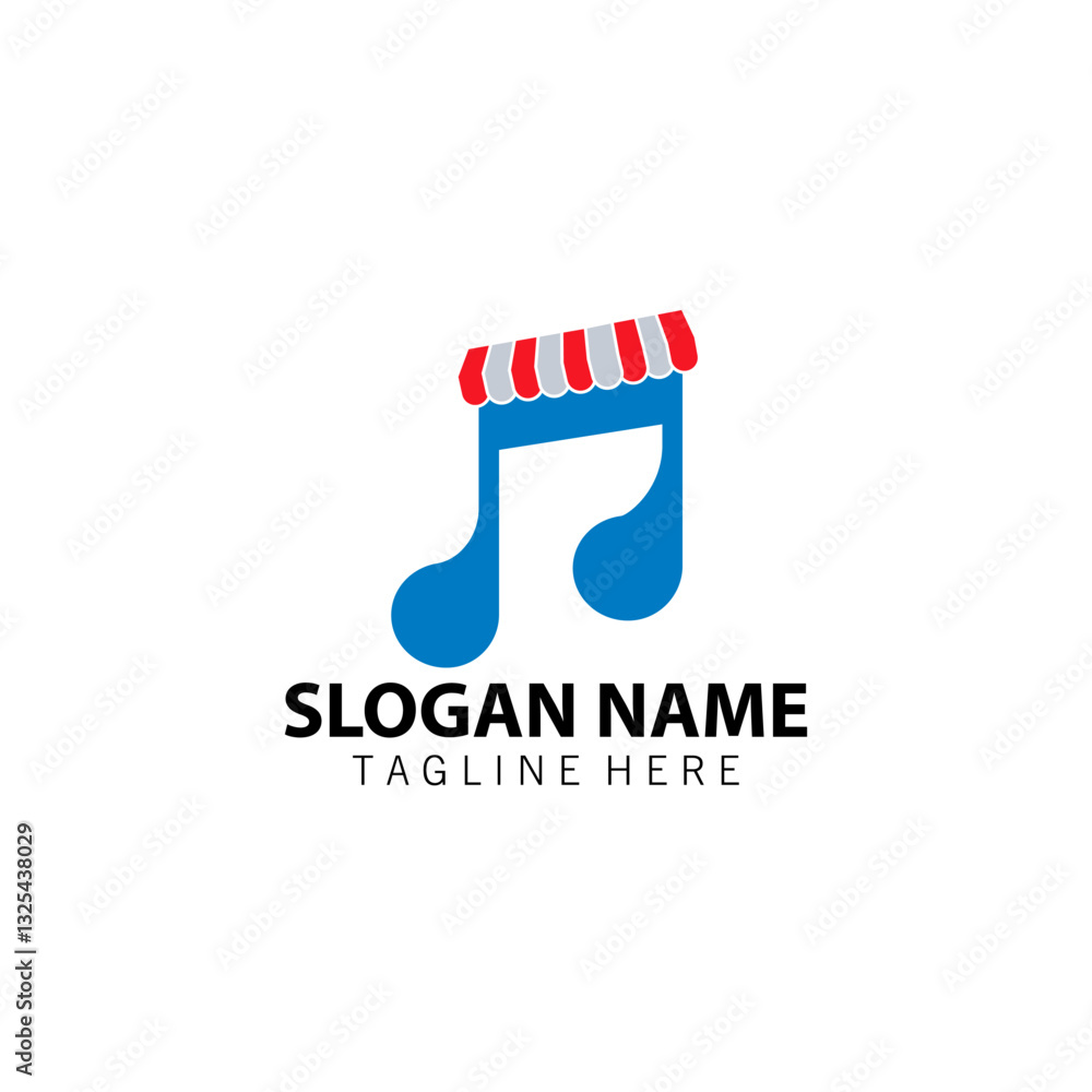 Obraz premium music store logo design vector
