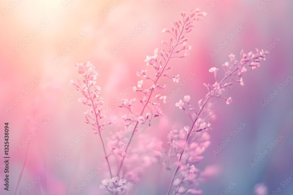 Delicate Blossoms in Soft Pastel Gradient Lighting Delicate Blossoms in Soft Pastel Gradient Lighting