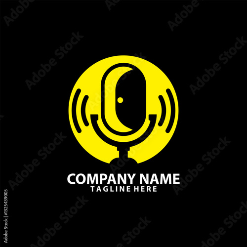 open door podcast logo design vector