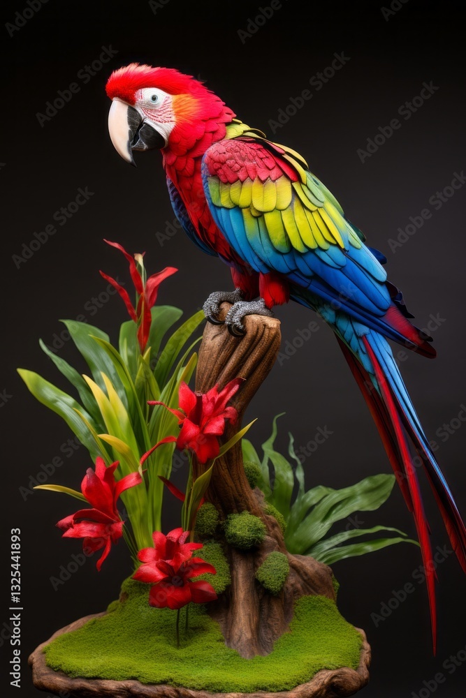 Fototapeta premium カラフルな鳥ポートレート,Generative AI AI画像