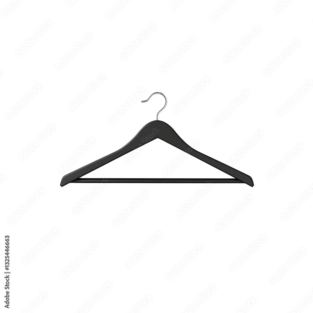Photo of a wooden clothes hanger on a white background Photo of a wooden clothes hanger on a white background