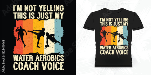 Funny Aerobics Instructor Vintage Aerobics T-shirt Design