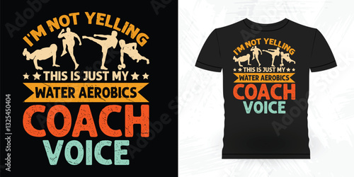 Funny Aerobics Instructor Vintage Aerobics T-shirt Design