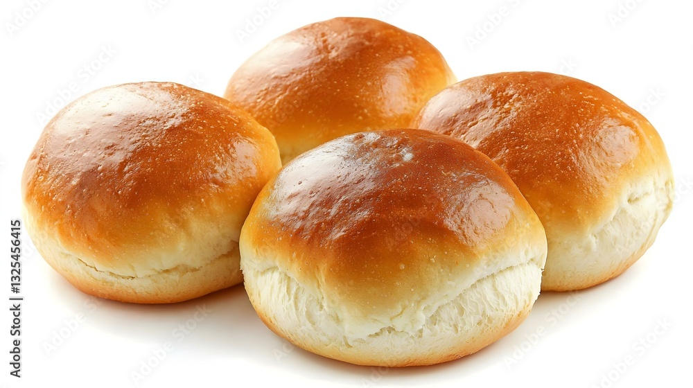 Freshly baked round bread loaf isolated on white Freshly baked round bread loaf isolated on white