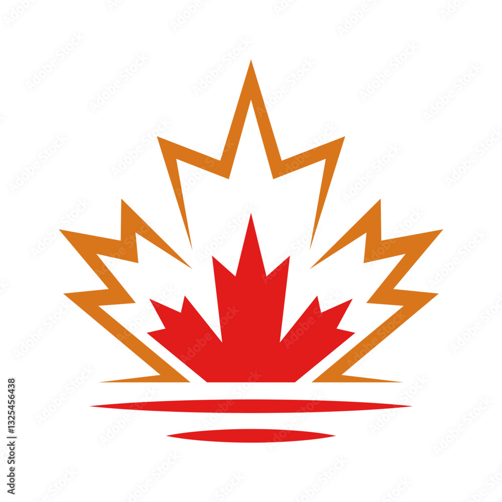 Fototapeta premium Maple leaf logo design