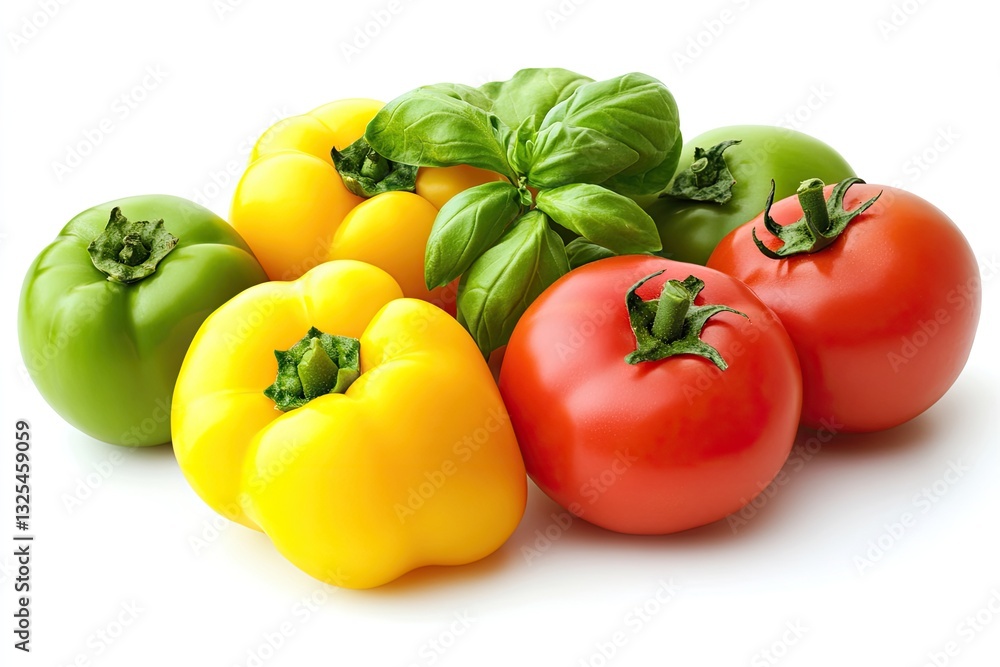 Fresh colorful peppers and tomatoes Fresh colorful peppers and tomatoes