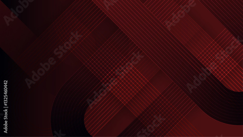abstract black and dark red geometrical background vector illustration
