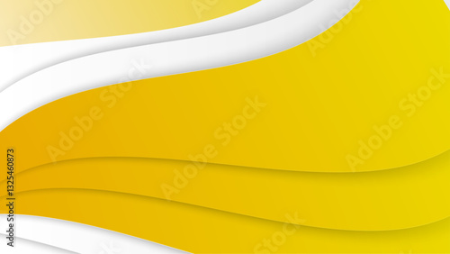 yellow and white curve gradient abstract background vector illustration, great for business project, presentation background, and wallpaper