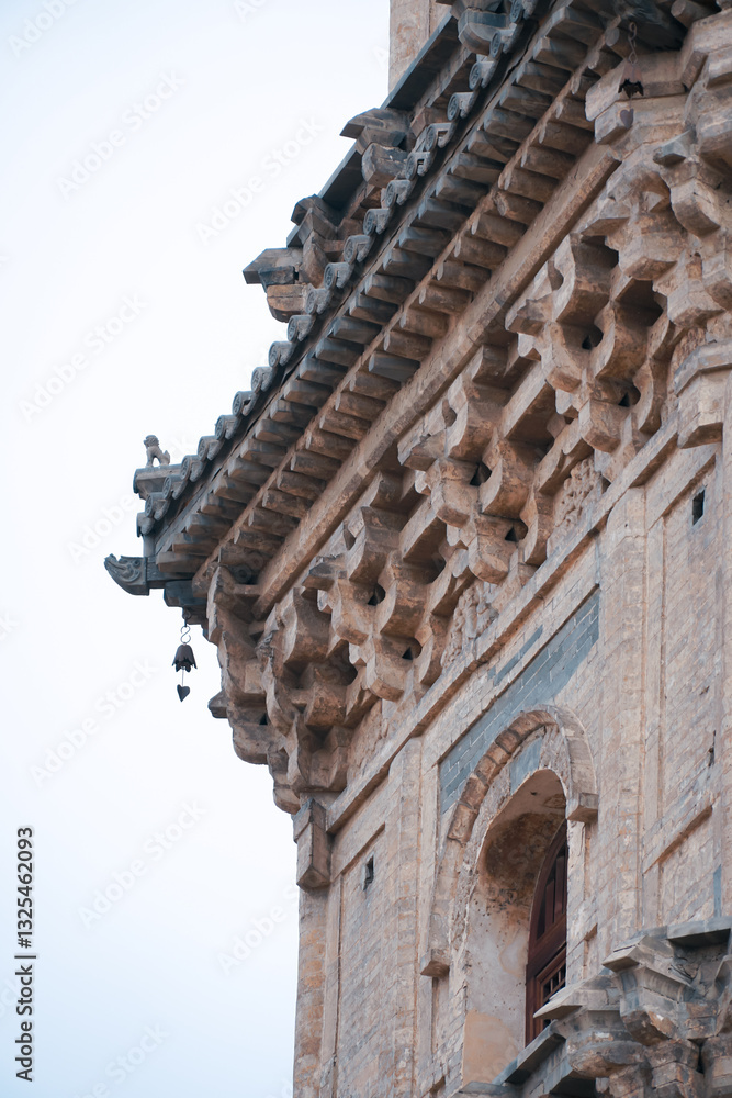 Obraz premium Liao Dynasty Buddhist Pagoda Zhidu Temple Pagoda (South Pagoda), Zhuozhou, Hebei, China