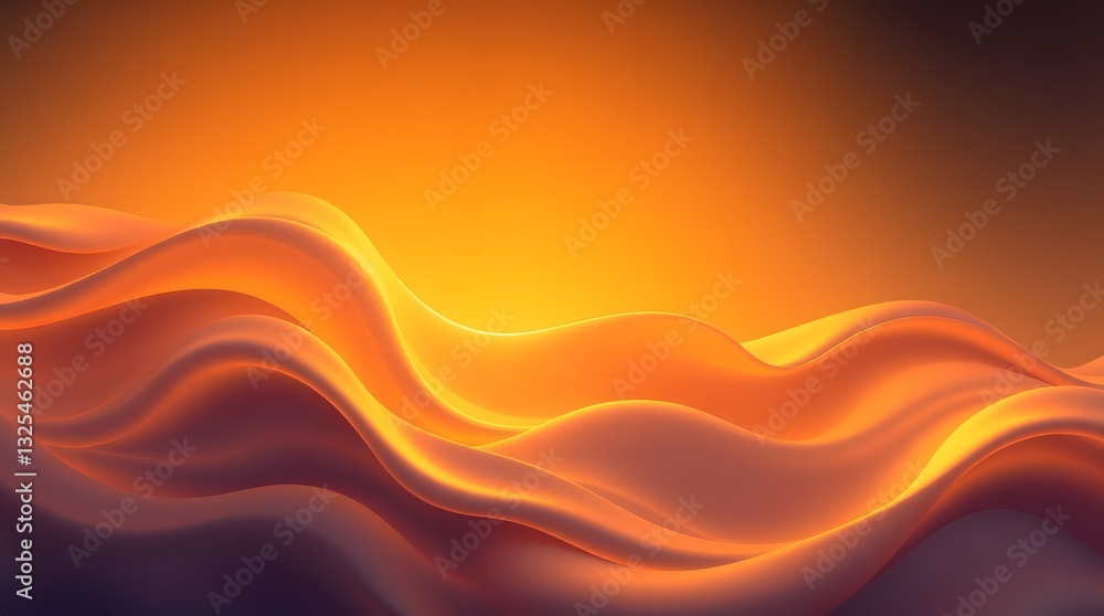 Fototapeta premium Abstract Golden Waves Background with Elegant Smooth Fabric Texture