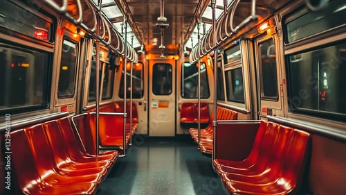 empty train in the subway