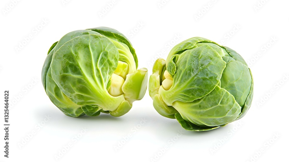 Fototapeta premium Brussel sprout isolated on white background full