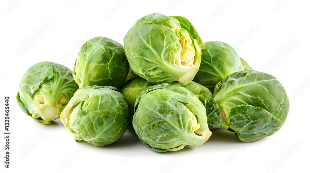 fresh green brussels sprouts on white fresh green brussels sprouts on white