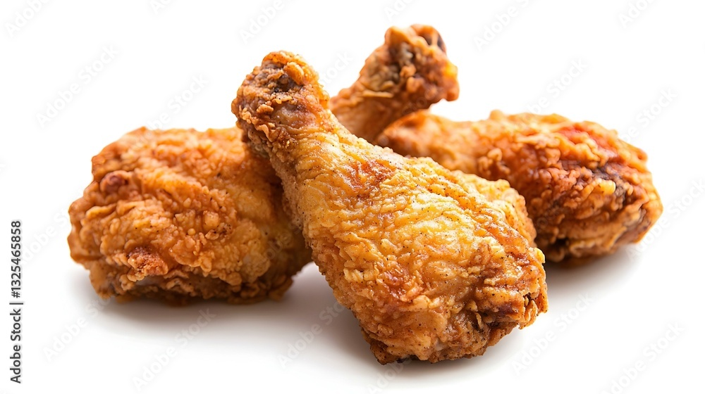 fried chicken on white background fried chicken on white background