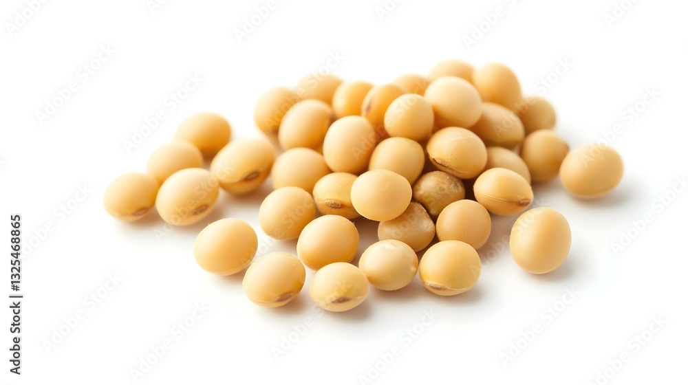 Two yellow dry soybean seed isolated on white Two yellow dry soybean seed isolated on white