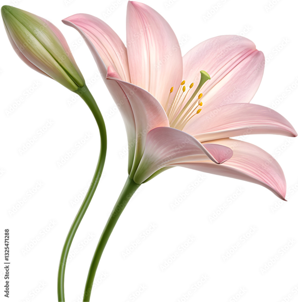 Fototapeta premium Exquisite Lily flower sculpted from gemstones, showcasing intricate craftsmanship and beauty.
