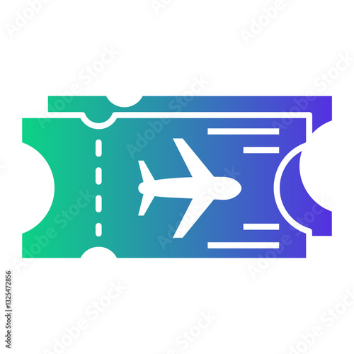 plane ticket Gradient icon