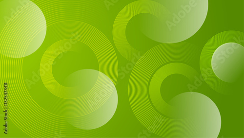 green gradient abstract circular shapes background vector illustration, great for business project, presentation background, and wallpaper