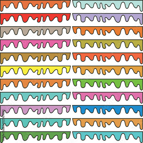 The texture consists of wavy symmetrical masses with rainbow colors.