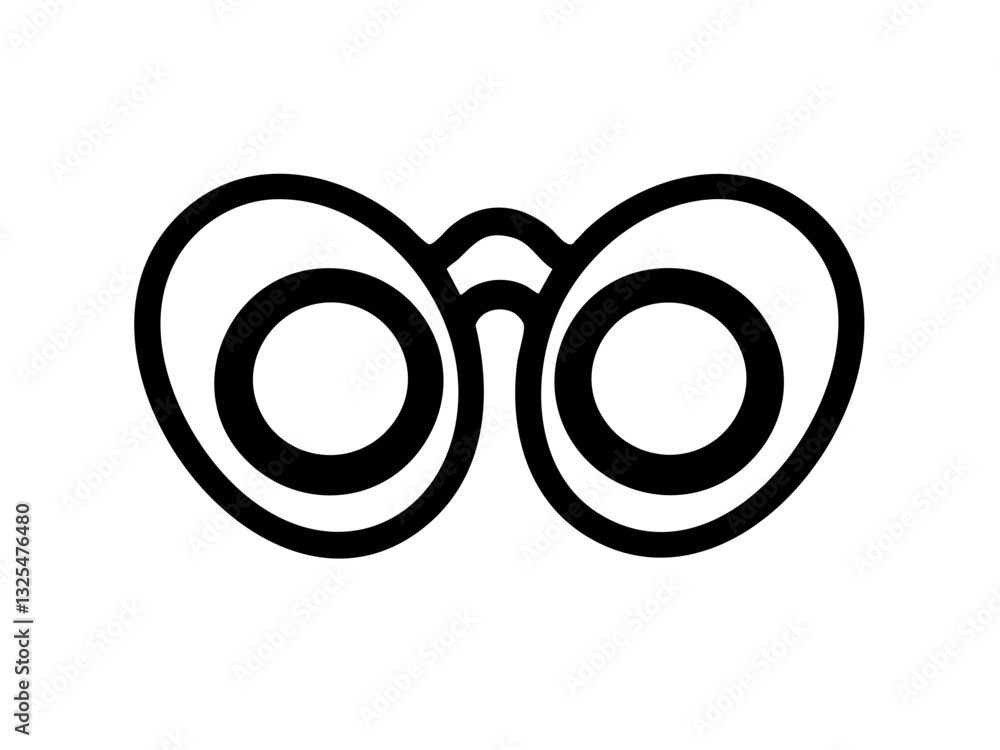 Binoculars illustration on transparent background