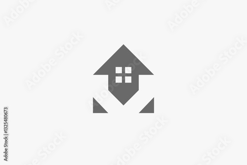 letter V and home logo