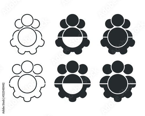 Leadership, teamwork management icon. Illustration vector