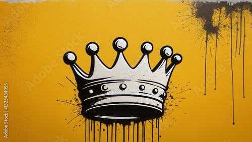  a bold crown symbolizing power and creativity against a vibrant backdrop