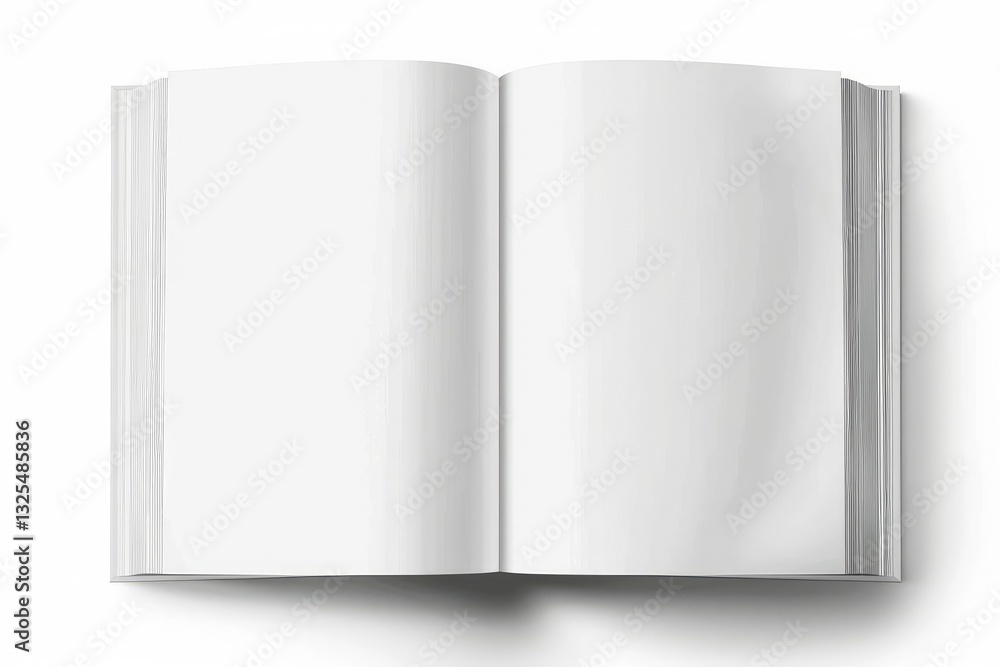 Blank book on clean white background. Blank book on clean white background.