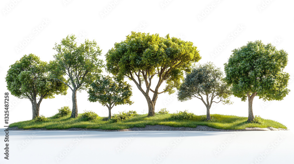 Forest Patch on the Island: A vibrant cluster of various tree species flourishing on a verdant island. showcasing a natural arrangement against the backdrop. Forest Patch on the Island: A vibrant cluster of various tree species flourishing on a verdant island. showcasing a natural arrangement against the backdrop.