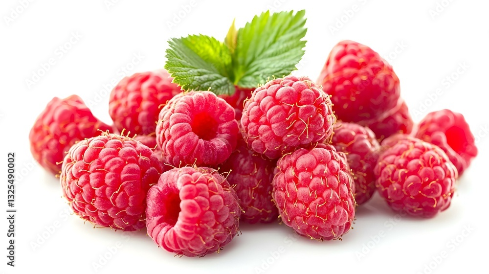Delicious fresh ripe raspberries on white Delicious fresh ripe raspberries on white