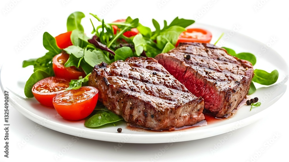 Delicious medium rare meat steak with sauce Delicious medium rare meat steak with sauce