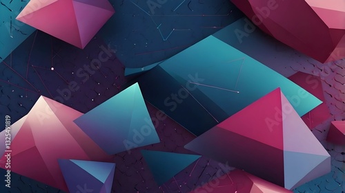  Abstract Geometric Gradient Background