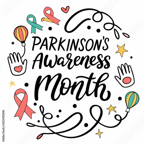 PARKINSON'S AWARENESS MONTH vector illustration
