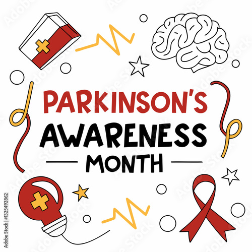 PARKINSON'S AWARENESS MONTH vector illustration