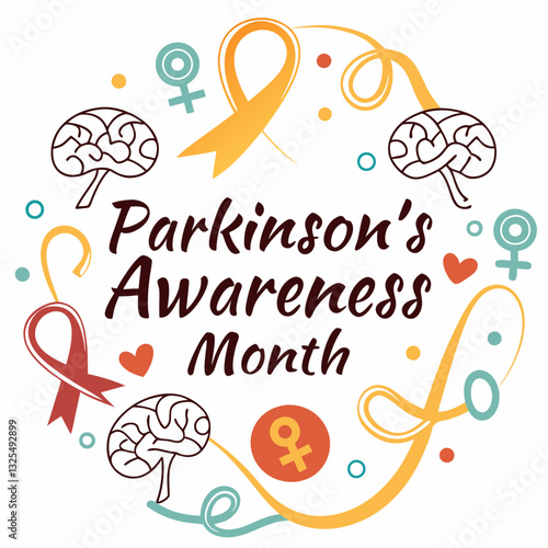 PARKINSON'S AWARENESS MONTH vector illustration