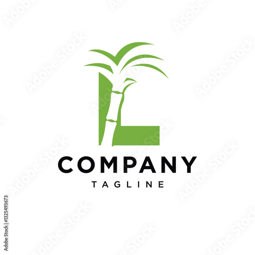 Letter L Sugarcane Logo Icon Vector