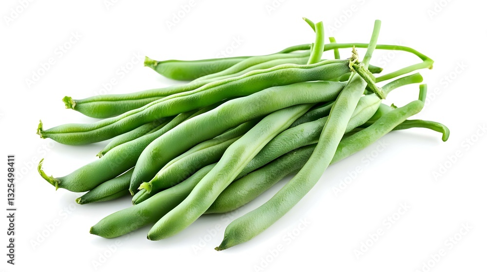 Green beans isolated on a white background Green beans isolated on a white background