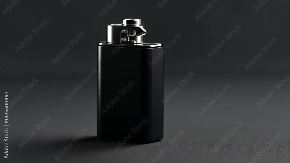 Black lighter ignites in dramatic sequence with smooth transition to flame Black lighter ignites in dramatic sequence with smooth transition to flame