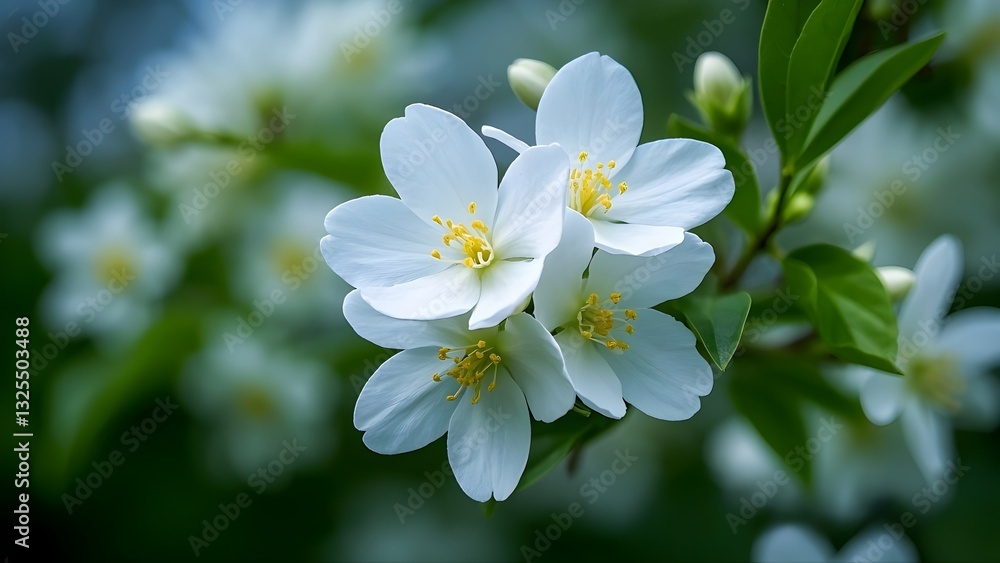 Several jasmine flowers spread a fresh and fragrant aroma Several jasmine flowers spread a fresh and fragrant aroma
