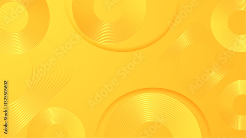 abstract glowing yellow circle gradient geometric background vector illustration, great for business project, presentation background, and wallpaper