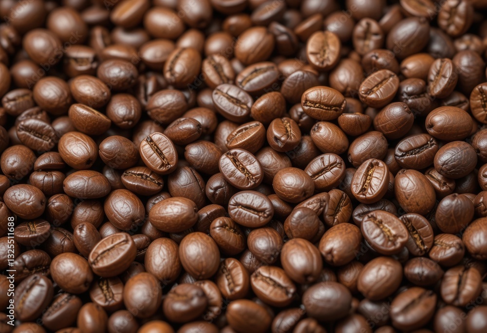 Freshly roasted coffee beans ready for brewing delight Freshly roasted coffee beans ready for brewing delight