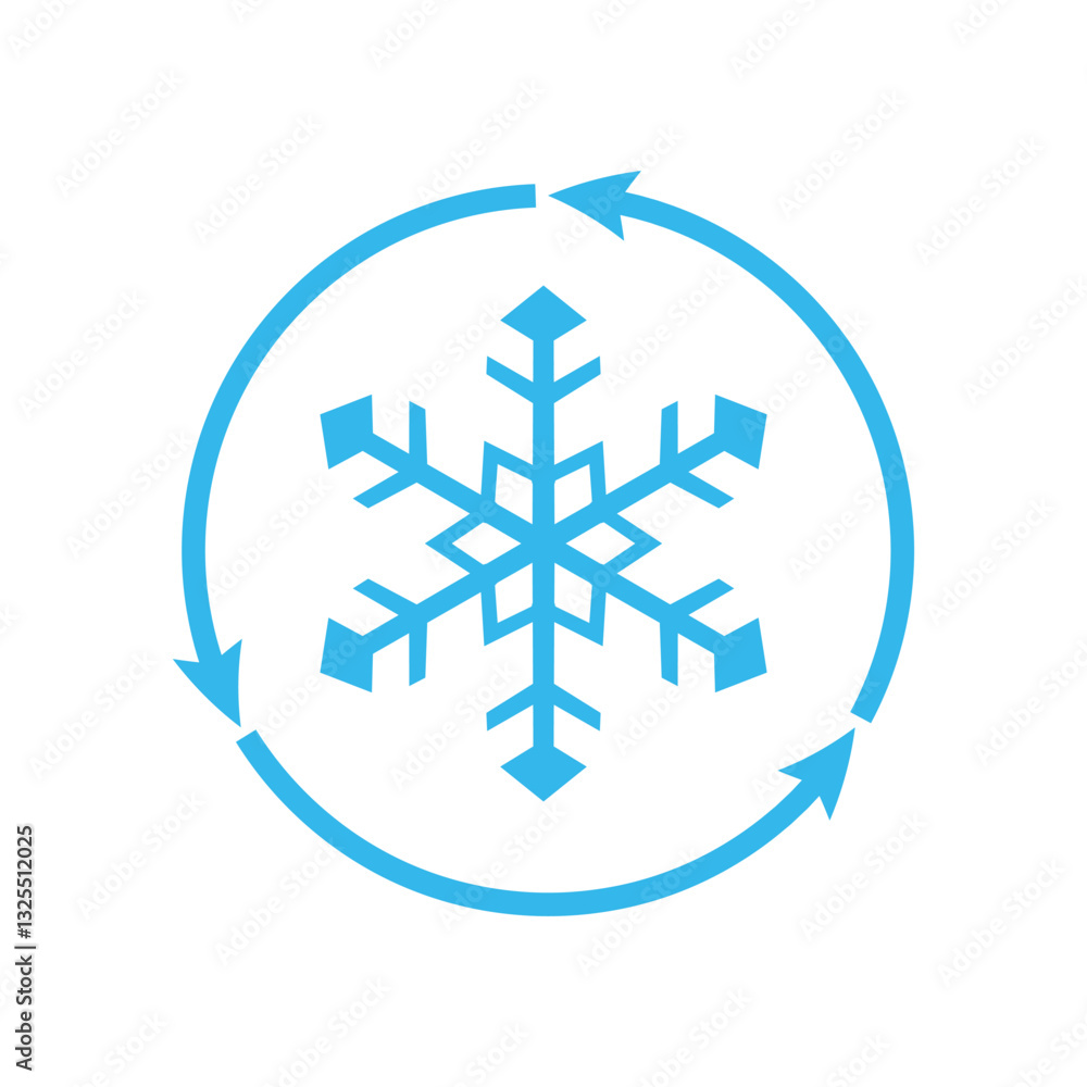 Abstract freezing vector flat icon Abstract freezing vector flat icon