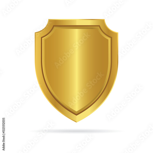 Free Download gold metallic shiny shield - GFXLoad