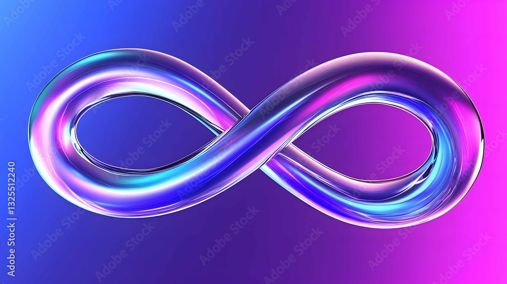 Colorful infinity symbol design with vibrant gradients on a bright background showcasing digital modern art Colorful infinity symbol design with vibrant gradients on a bright background showcasing digital modern art