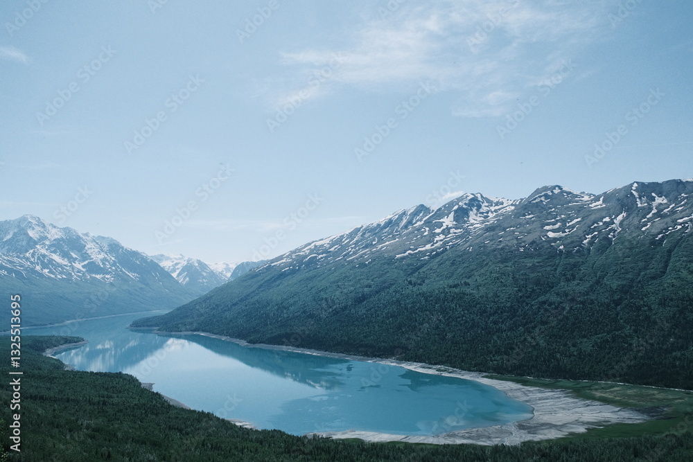 Eklutna Lake in Anchorage Alaska fed by Eklutna Glacier Eklutna Lake in Anchorage Alaska fed by Eklutna Glacier